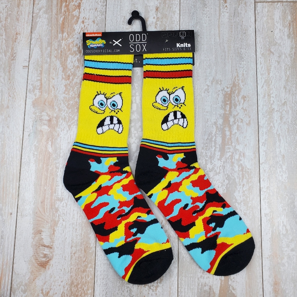 Odd Sox Camo SpongeBob Socks